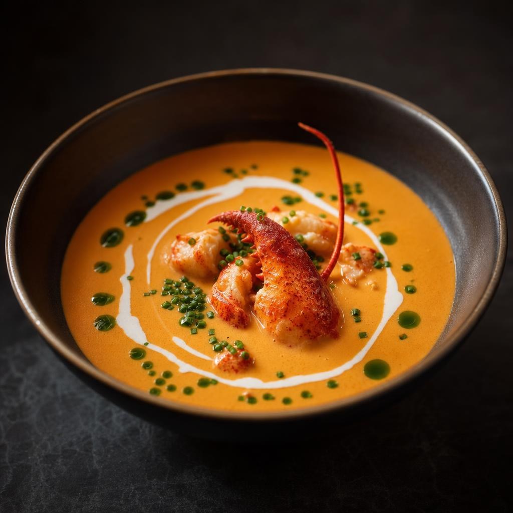 Kreeftenbisque met cognacroom
