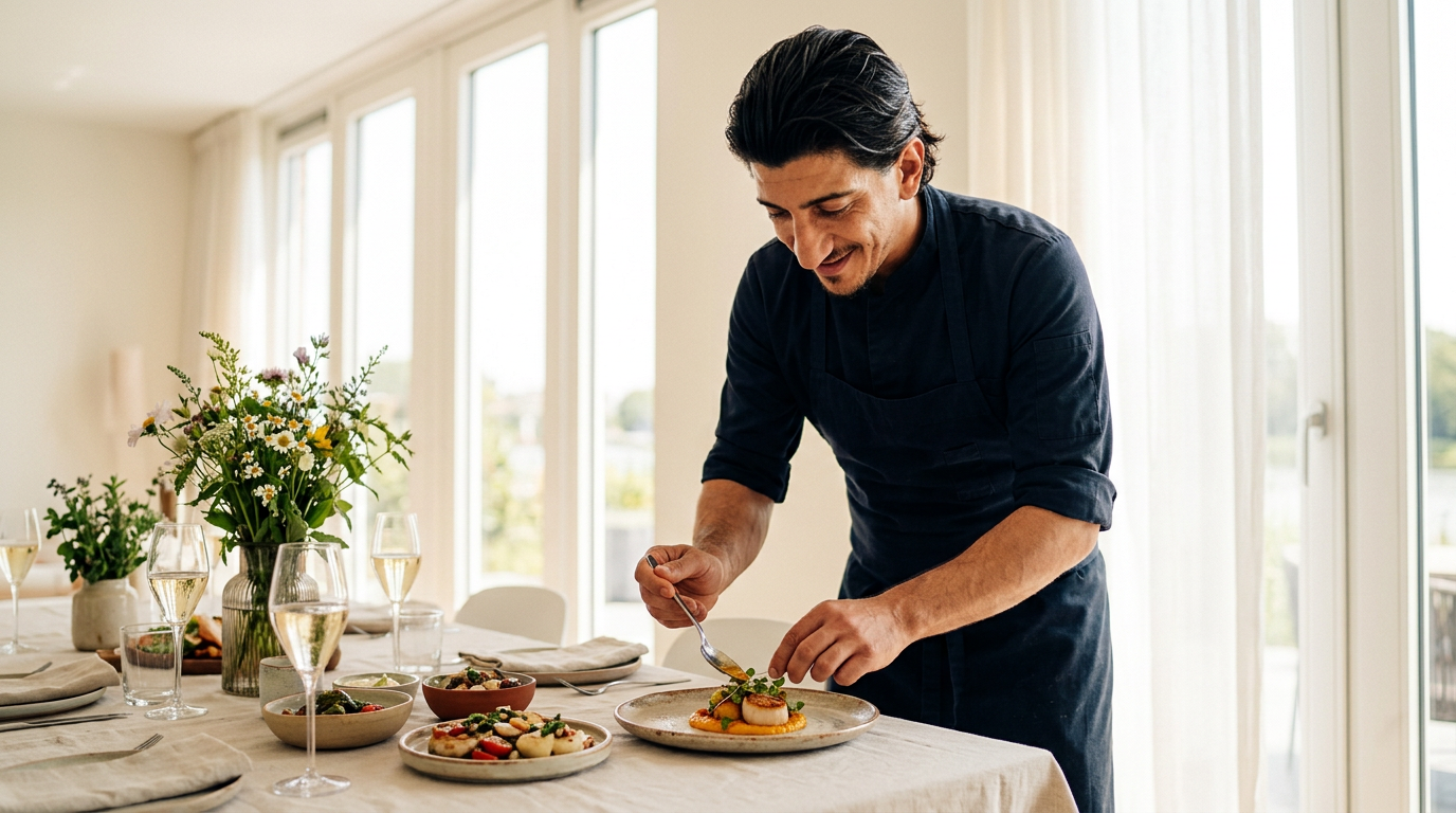Luxe lunch op tafel